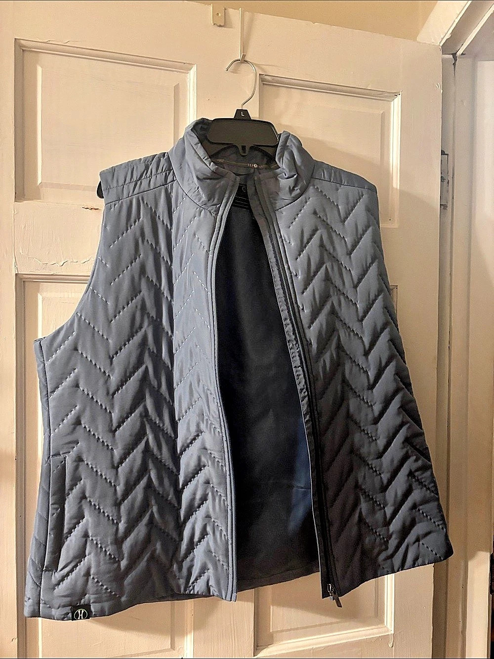 Hawke & Co Quilted Vest in Gray